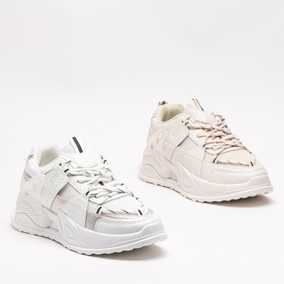 White Toshian women's sports sneakers - Footwear
