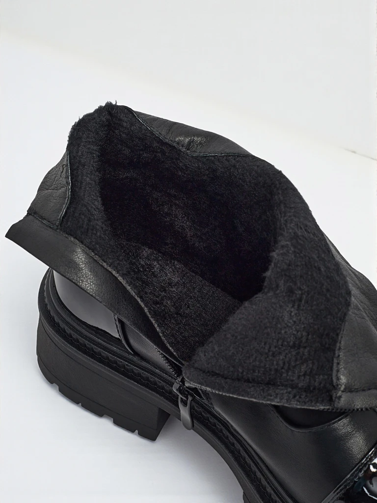 Eco-leather laced women's ankle boots Elisse