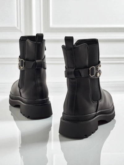 Women's High Eco-Leather Ankle Boots Pearl Mist