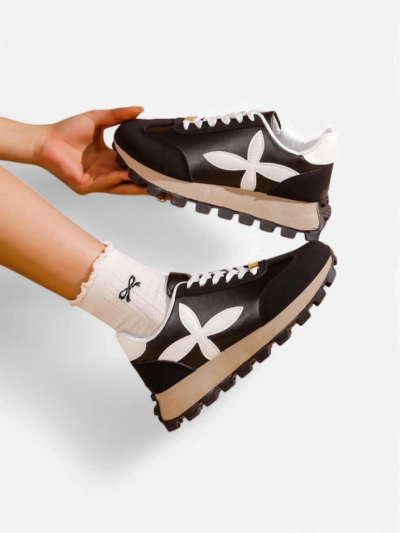 Royalfashion Women's sports sneakers on a thicker sole Aloqa