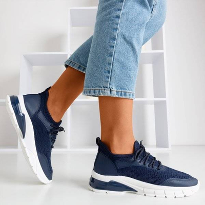 OUTLET Granatowe sportowe buty damskie Baymela - Obuwie