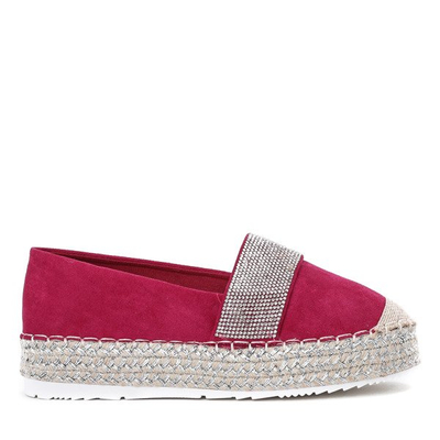 Fuchsia espadrilles with cubic zirconias Anasdiea - Footwear