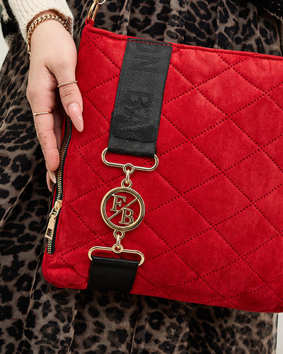 Royalfashion Red quilted eco-suede ladies handbag