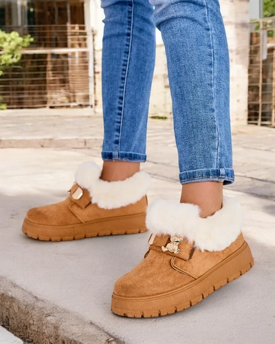 Royalfashion Sieviešu īsie zābaki a'la sniega zābaki Dobis