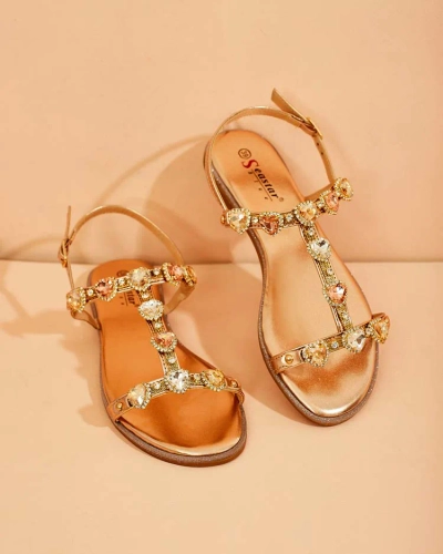 Royalfashion Женские сандалии Selina с цирконием