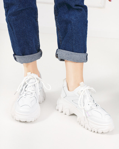 OUTLET Women's sports shoes, sneakers, white Biutiza - Footwear