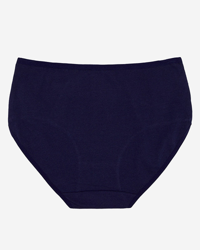 Women's briefs with a print in navy blue PLUS SIZE- Underwear