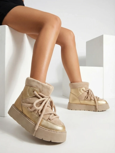 Royalfashion Sieviešu aukstuma zābaki ar šnirpiem, modelis Iniuc