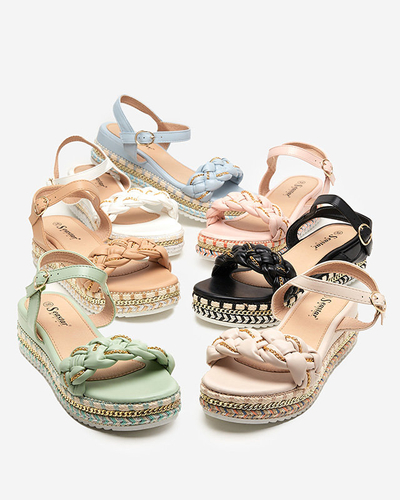 OUTLET Women's black flat sandals Rella - Footwear