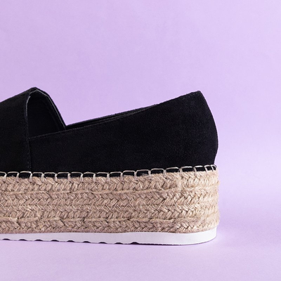 Women's black espadrilles on the Erolova platform - Shoes