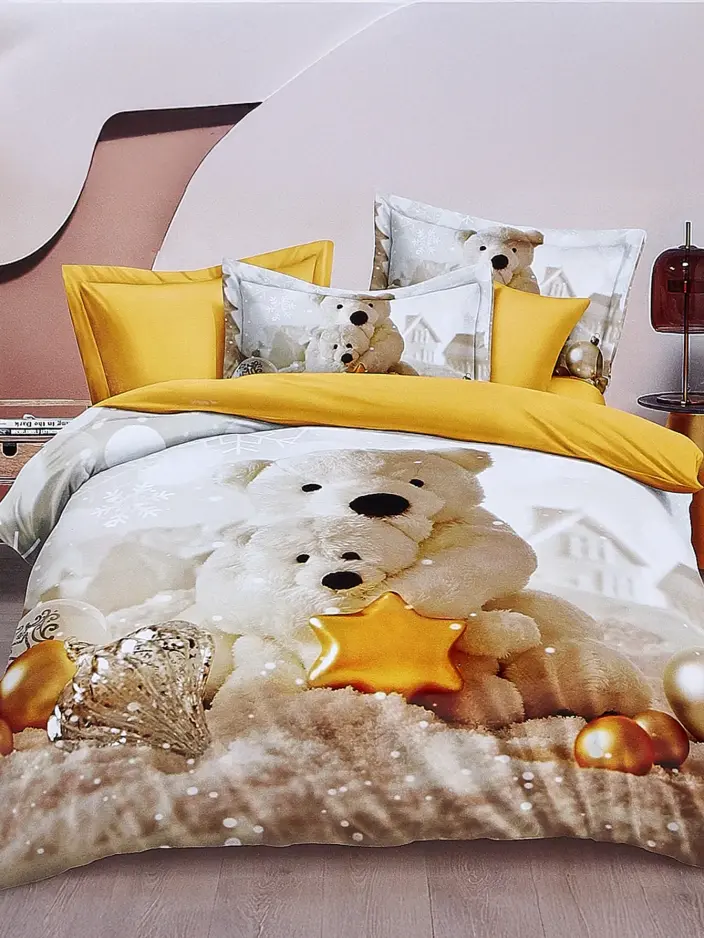 Royalfashion Ziemassvētku gultas veļa 160x200 komplekts 3 DAĻAS