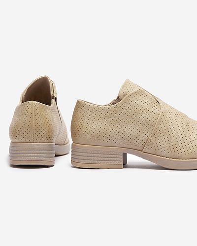 Bēšas krāsas sieviešu eko ādas puspapēži Ilioppa- Footwear