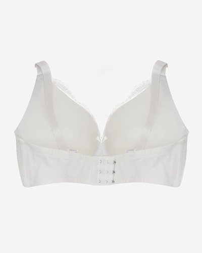 White bra with decorative lace - Underwear