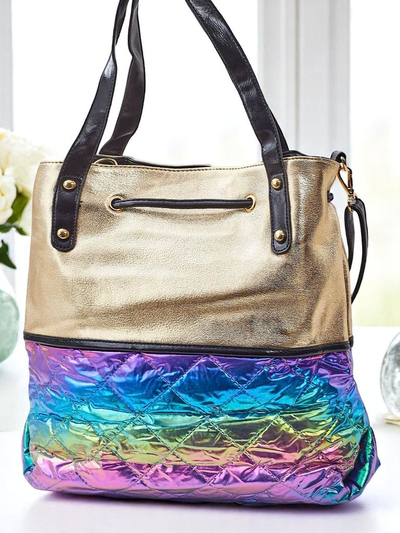 Royalfashion Liela sieviešu rokassoma Golden Luxe Shopper