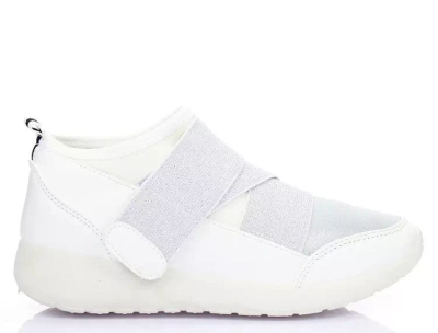 OUTLET White and silver sports shoes - Footwear