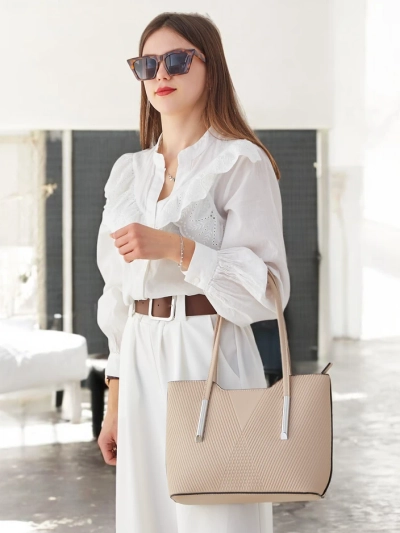 Royalfashion Double women’s bag with embossing