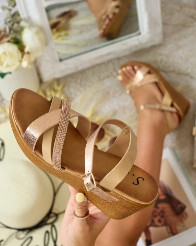 Royalfashion Sieviešu sandales ar cirkoniem Bozi