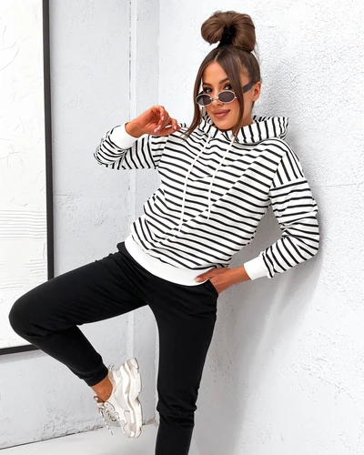 Royalfashion Sieviešu svītrains sporta kostīms