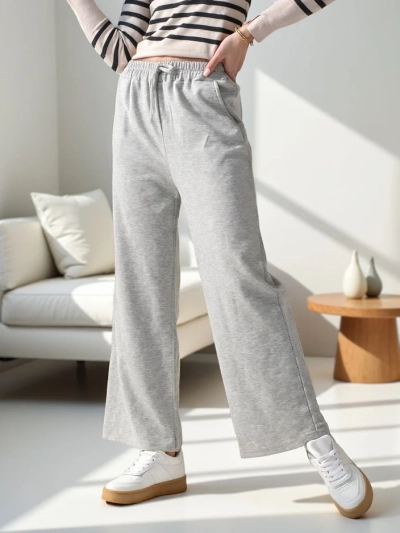 Royalfashion Women's Wide Woven Sweatpants