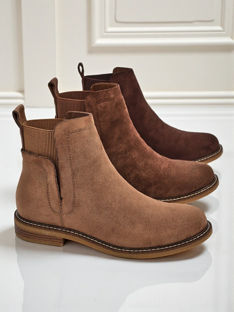 Women's Chelsea-style ankle boots made of eco-suede Veysi