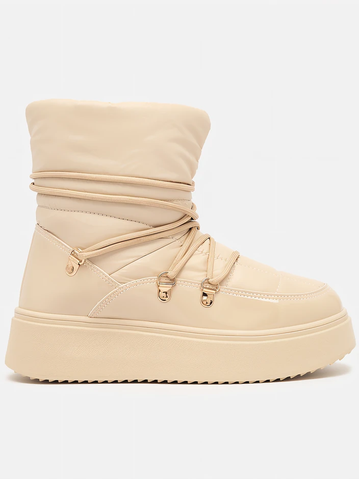 Royalfashion Sieviešu sniega zābaki bēšā krāsā Dabenda