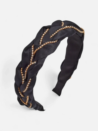 Royalfashion Повязка на голову с плетением в косу, украшенная цирконами