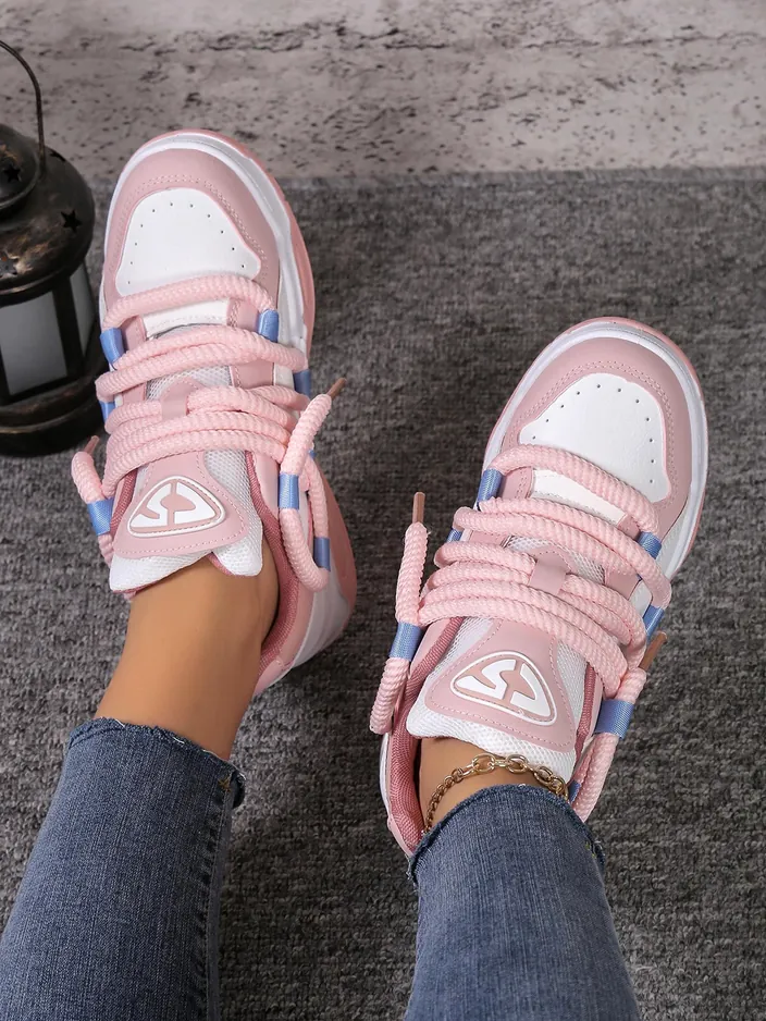 Royalfashion Women's sport sneakers with decorative laces Clesiv