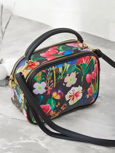 Royalfashion Flower-patterned women's handbag type suitcase