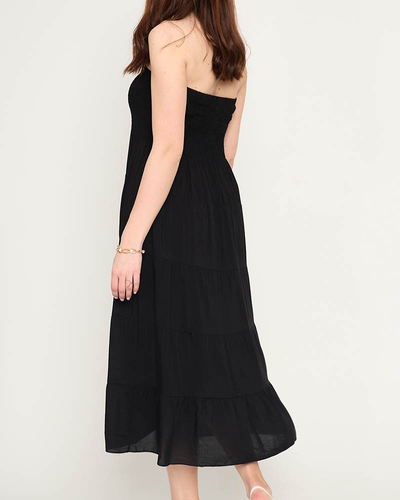 Melna midi kleita PLUS SIZE - Apģērbs