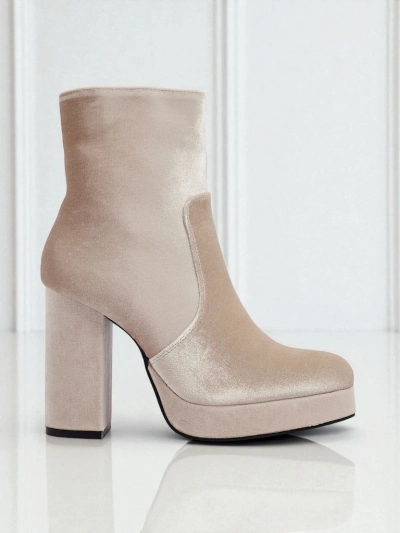 Women's Heeled Ankle Boots Velour Style Miss