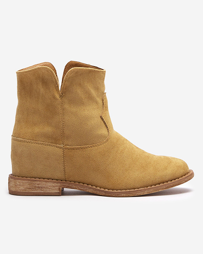 Cowboy boots on an indoor wedge in camel Bluestone - Footwear 1