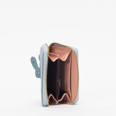 Blue Small Women's Wallet with Bunny and Keyring - Accessories