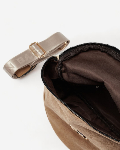 Royalfashion Light brown small women's eco-suede handbag