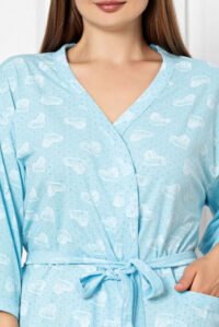 Royalfashion Sieviešu kokvilnas peldmēteļi ar sirdi