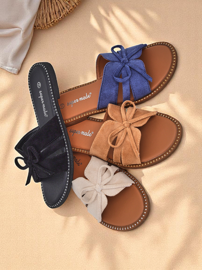 Royalfashion sieviešu čības ar plakanu zoli un bantīti Gerber