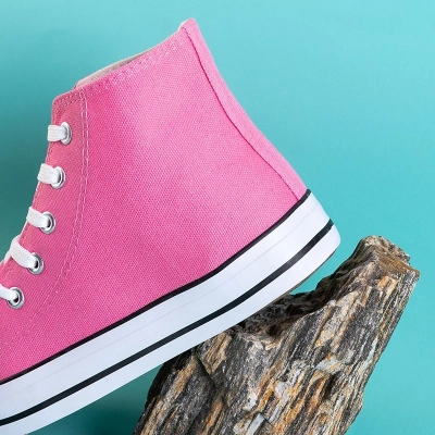 Женские высокие кеды OUTLET Pink Skarllet - Обувь