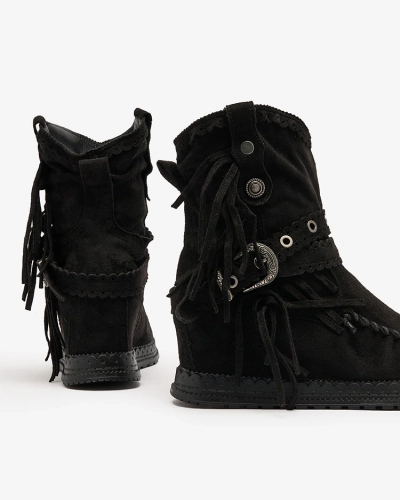 Royalfashion Melni sieviešu zābaki ar paslēptu enkuru Dibisa