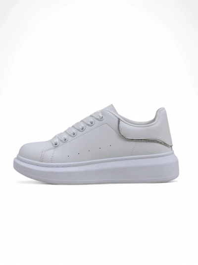 Athena White Eco-Leather Sport Sneakers
