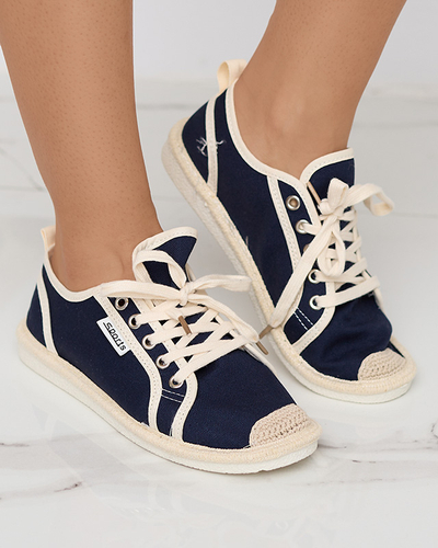 Mokida navy blue women's sneakers - Footwear