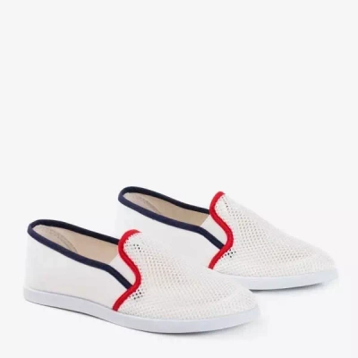 White slip on with mesh Dire - Shoes