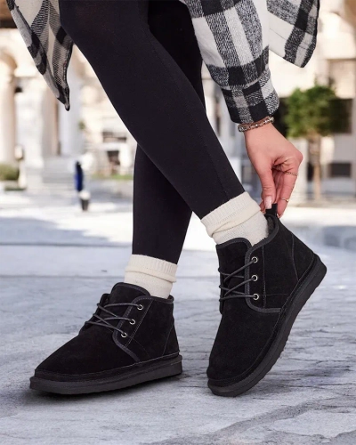 Черные мужские утепленные ботинки Gavin