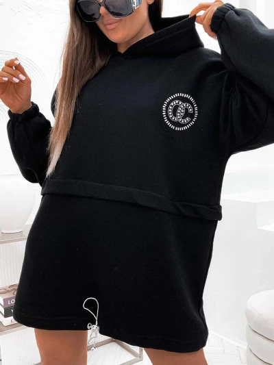 Royalfashion Sieviešu kokvilnas mini kleita siksniņu stilā