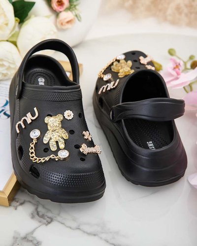 Royalfashion Sieviešu gumijas čības ar Fescas ornamentiem