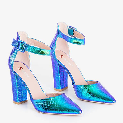 Holographic blue pumps a'la snake skin Monifik - Footwear