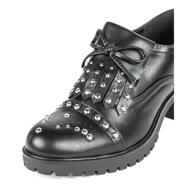 Black low shoes on a thick post Colorado - Footwear