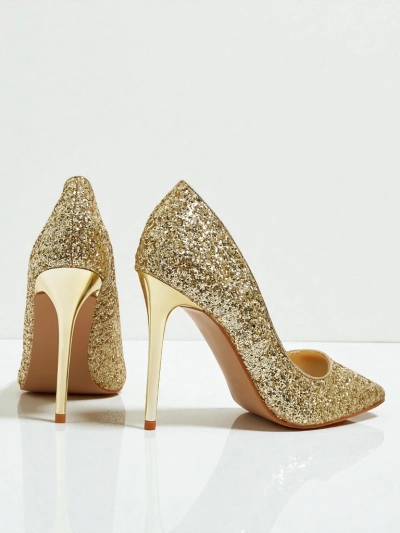 Zavrimea Women's Eco-Leather Glitter Pumps