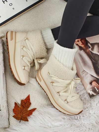 Buty a'la śniegovce damskie z kožuškem Verruna