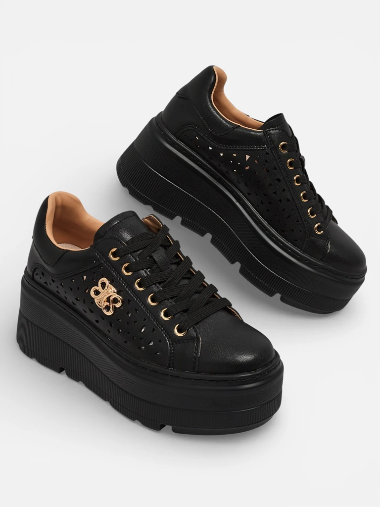 Atelle Women's Openwork Sports Sneakers Made of Natural Leather