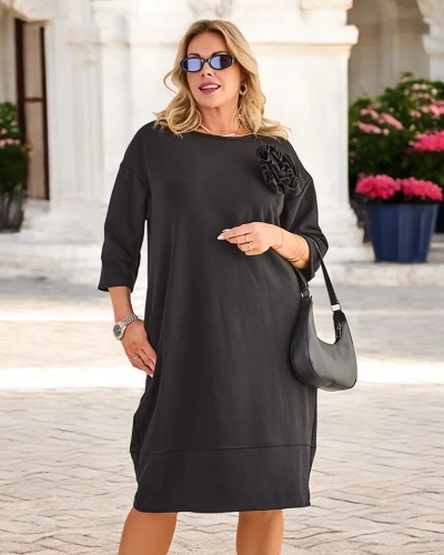 Royalfashion Sieviešu svītrainais kleita-kombinezon