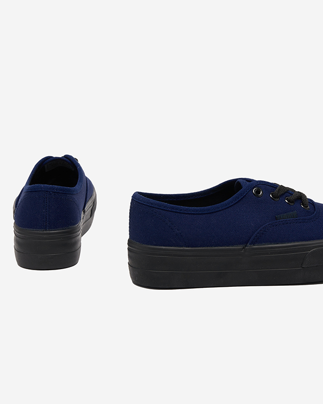 Women's navy blue sneakers Milumi - Footwear